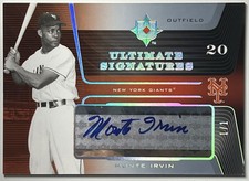 Monte Irvin 2004 Ultimate Collection Ultimate Signatures 1/1 Auto Giants