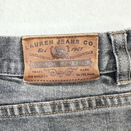LRL Lauren Ralph Lauren Jeans Damen 14 Grau Denim Stretch Straight Leg Midrise - Bild 6 von 10