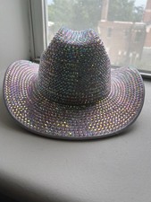 Rhinestone Cowgirl Hat Bling Bandana Glitter Cowboy for Disco Parties