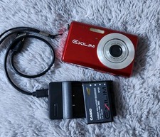 Red Casio Exilim EX-Z60 6.0MP Digital Camera | Working | w/battery and charger 