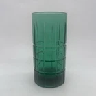 Anchor Hocking Tartan Emerald Green Tall Iced Tea Glass 6"