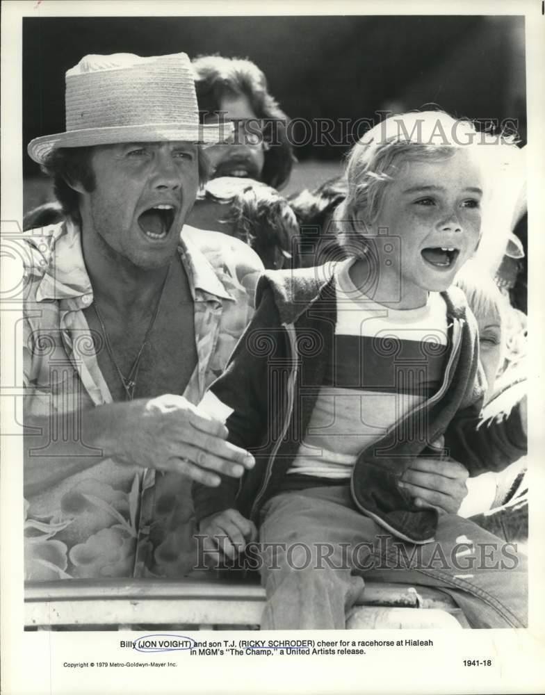 1979 Press Photo Jon Voight & Ricky Schroder star in MGM's 