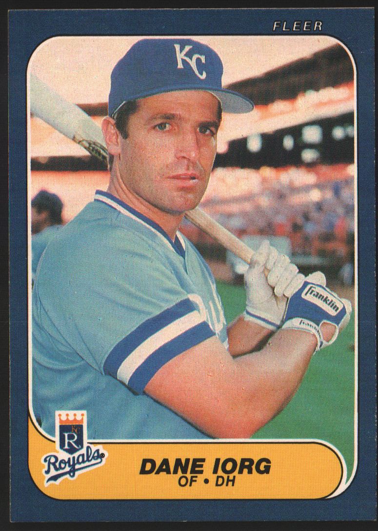 1986 Fleer Baseball #9 - Dane Iorg - Kansas City Royals  86-791