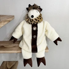 Woof & Poof 2001 Plush Lady Reindeer Musical Winter Wonderland Handcrafted 21"