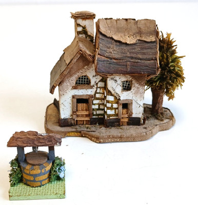 Eigenbau sonstige - H0 - Waldhaus und Brunnen -  Gebäude Haus gebaut --- DK 1035