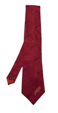 MICHAEL SCHUMACHER RED SILK TIE. Signature Pattern. By PMM. Good Con