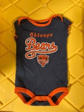 Chicago Bears Baby One Piece - Toddler 6/9 Months - Snap Bottom - Ruffle Sleeves