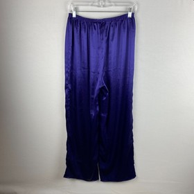 Victoria's Secret Womens Purple Satiny Pajama Sleepwear Pants Elastic Waist M
