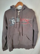 Billabong Men's Full Zip Hoodie Large Brown Grey Graphic Print Surf Skate Hooded