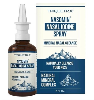 Triquetra Nasomin Iodine Nasal Spray Natural Sinus Cleanser 2 fl.oz Immune Boos