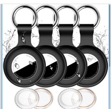 4 Pack IPX8 Waterproof AirTag Keychain Holder Case Shockproof Anti-Scratch for