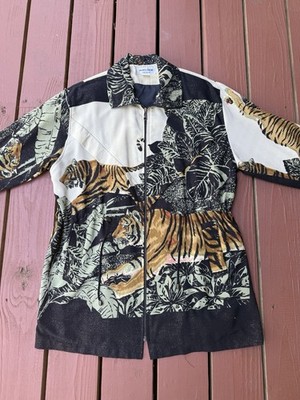 Vintage Jackets Galore Tiger King All Over Print AOP Long Jacket Y2K 80s Unisex