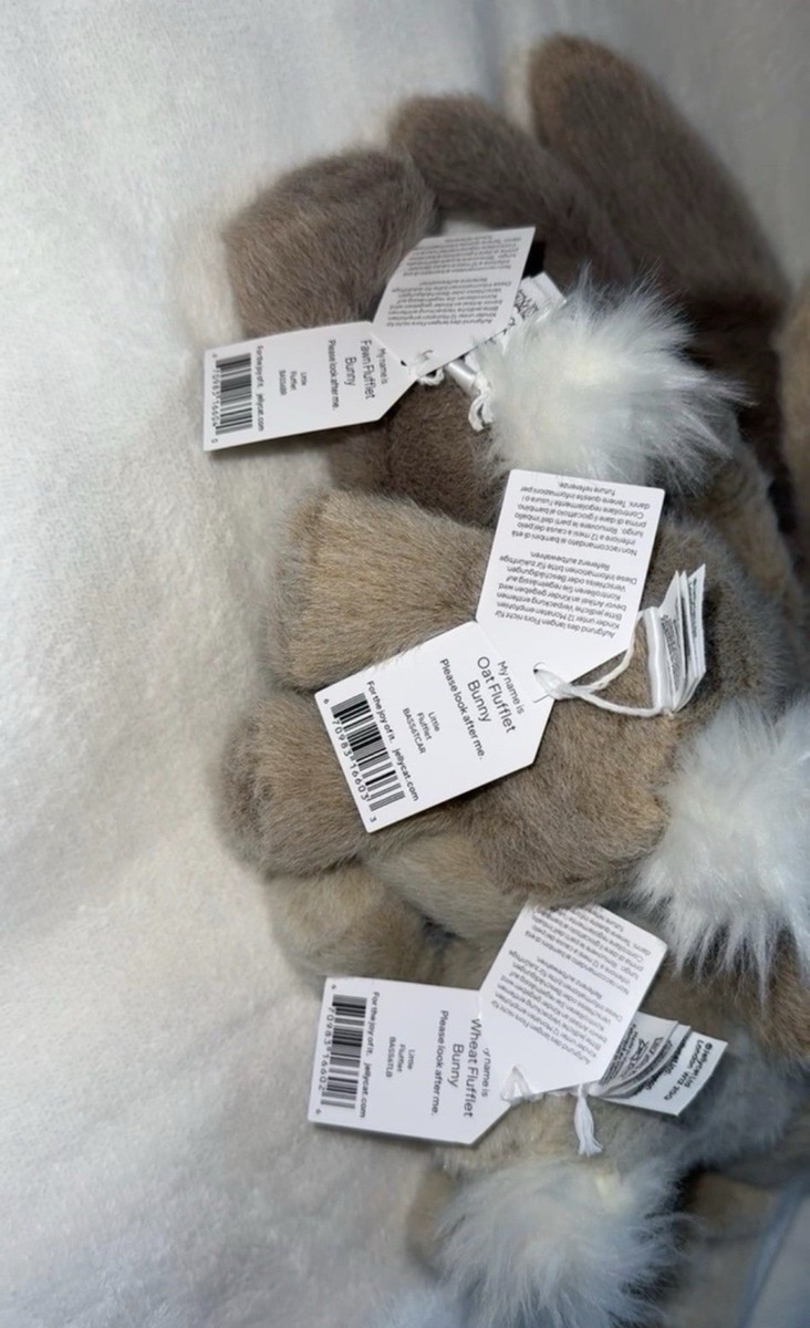AUTHENTIC❗️ NWT Jellycat Bundle - Flufflet Bunny Rabbits - Oat