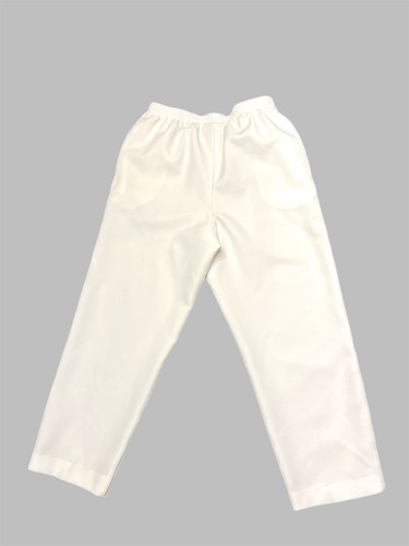 Alfred Dunner Womens White Pull-on Dress Pants Sz 8P Elastic Waist Pockets - Picture 2 of 3