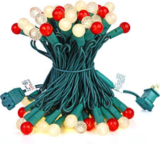 Christmas Lights Outdoor 24FT 70 LED G15 Multi Color Globe Christmas String Ligh
