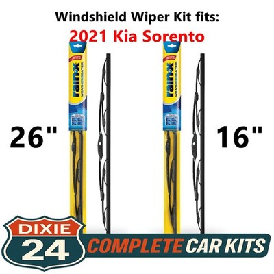 Rain-X Weatherbeater Windshield Wiper Kit fits: 2021 Kia Sorento (26'' & 16'')