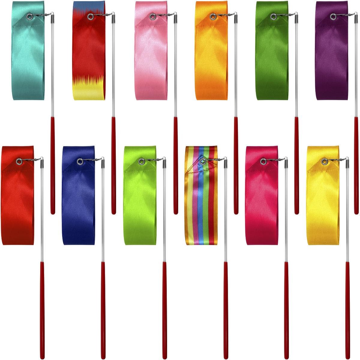 2m Rhythmic Gymnastics Dance Ribbons Gym Dancing Twirling Stick Streamers Wand