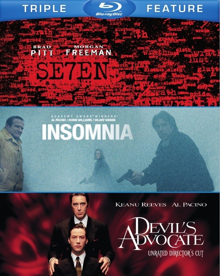Seven / Devil's Advocate / Insomnia - Blu-ray - Region Free US import - NEW
