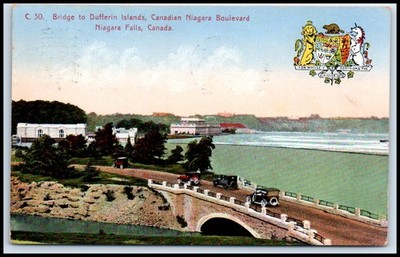 Postcard C. 30. Bridge to Dufferin Islands, Canadian Niagara Boulevard   Z119