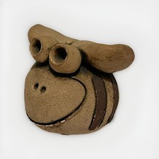 VINTAGE WELSH GROGG - STUDIO POTTERY - Bee SIGNED JOHN HUGHES WALES 70's.