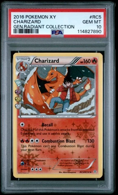 2016 POKEMON XY GENERATIONS RADIANT COLLECTION #RC5 CHARIZARD PSA 10