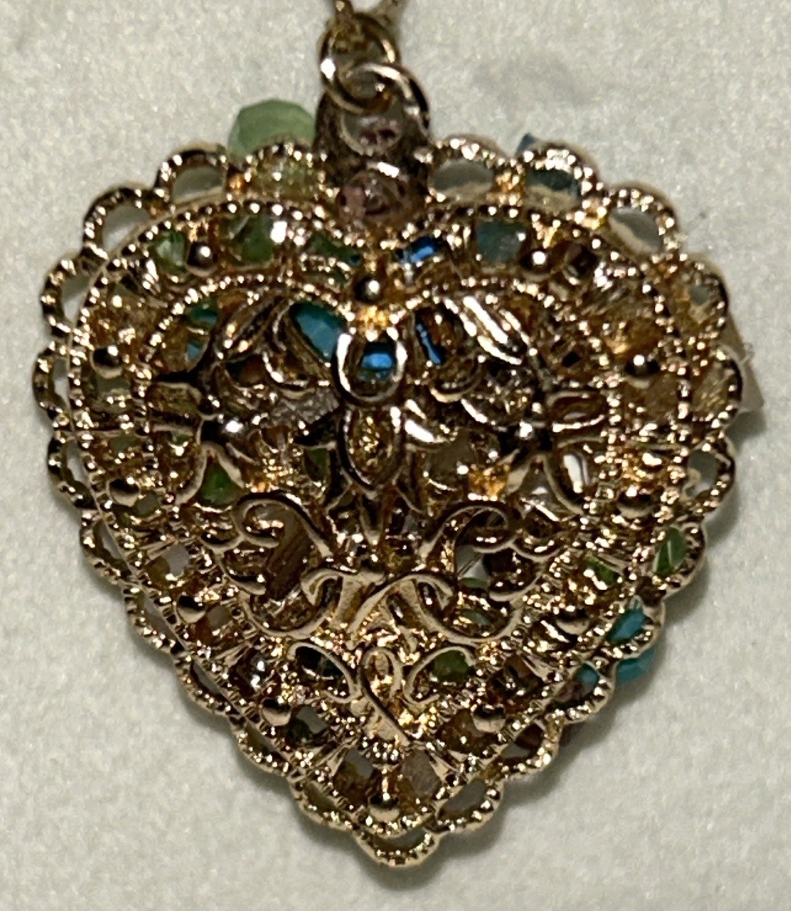 Betsey Johnson Multi Layer Statement Necklace Gla… - image 7