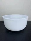 Vintage Glasbake 19CJ Large Mixing Bowl Sunbeam Mixmaster White Milk Glass