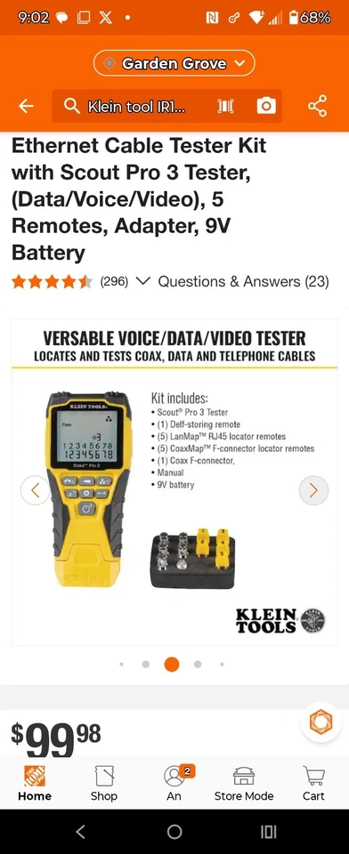 (COMBO)KLEIN TOOLS Scout Pro Cable Tester + Klein Tool Lan Scout Jr Cable Tester - Image 4 of 4