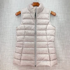 Eddie Bauer EB650 Womens Goose Down Puffer Vest Jacket Size XS Light Grayish Tan