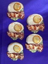 Vintage Metal Sunny Side Up Egg Bacon Child's Play Kitchen Accessories