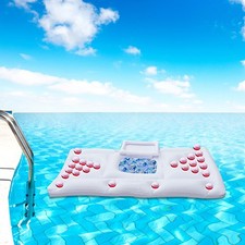 Inflatable Pong Pool Lounge PVC Funny Floating Beer Pong Table For Summer Sw HOT