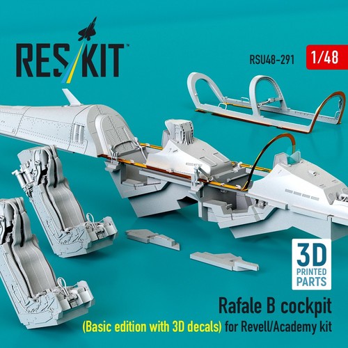 ResKit RSU48-0291 1/48 Rafale B Cockpit Basic with 3D Decals for Revell/Academy - Picture 2 of 3