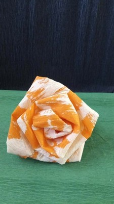 30 x Krepprosen, Krepp Papier Blumen, 9 cm orange ELIT ETNO DEKORATIONEN