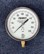 Trerice Pressure Guage MH59892 ANSI/NSF 61 & 372 4.5” Face New Open Box