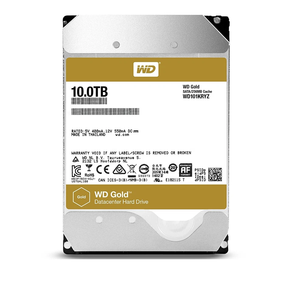 Disco duro interno para centro de datos WD WD101KRYZ 10 TB dorado 7200 rpm SATA III 3,5" Foto 2 de 2