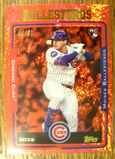 2025 Topps Archives Red Hot Foilboard SSP. Moises Ballesteres RC. #206 , ?/50