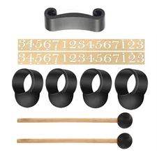 9pcs Wood Tongue Drum Drumstick Finger Sleeves Hand Pan Percussion Accessories s