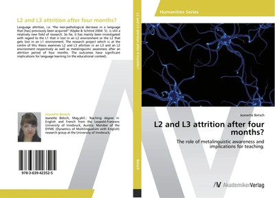 Jeanette Betsch | L2 and L3 attrition after four months? | Taschenbuch (2012)