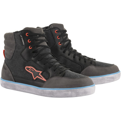 Alpinestars J-6 Waterproof Motorradschuh Sneaker schwarz/anthrazit/hellblau