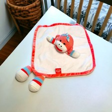 Baby Starters Sock monkey Rattle Lovey Plush soft Satin Back Security Blanket