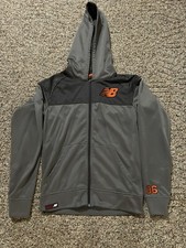 New Balance Athletic Zip Jacket Gray Orange Youth Size 18