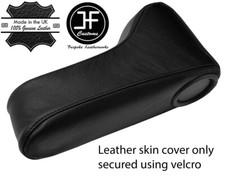 Schwarz Top Maserung Echtleder Armlehnen Abdeckung f�r Mercedes W201 190