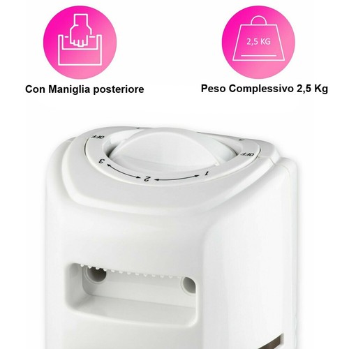 Ventilatore a Torre Colonna Oscillante 45W Alto 78 cm 3 Velocita Torretta Bianco - Foto 3 di 5