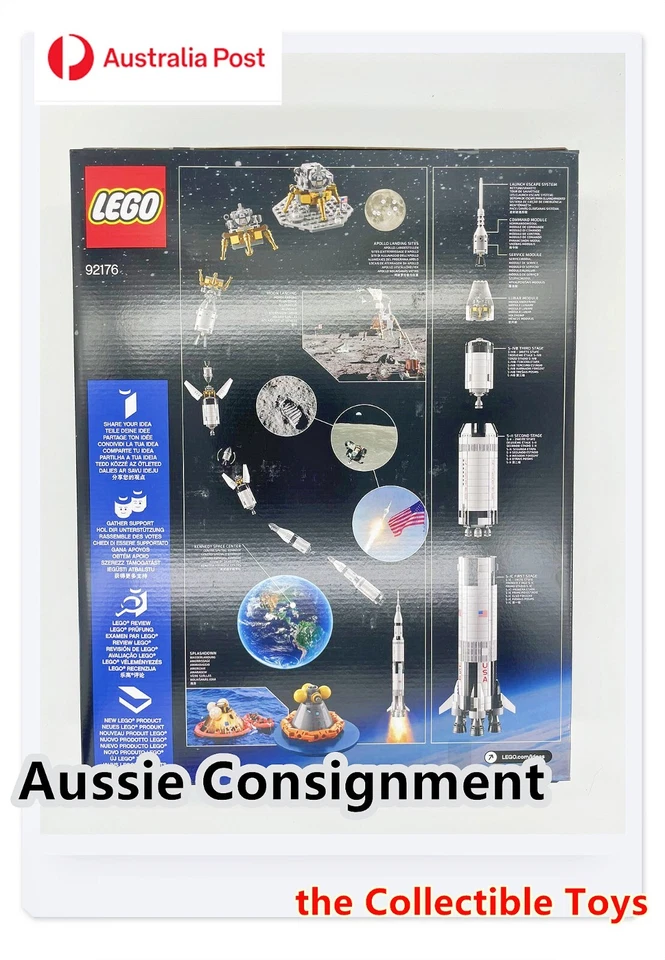 LEGO Ideas: NASA Apollo Saturn V 92176 Brand New Sealed 1969pcs - Image 4 of 4