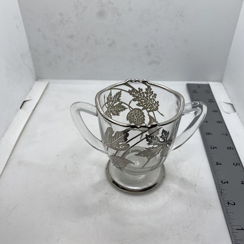 Silver City Open Sugar Bowl Forest Pattern Overlay 12-919X - Picture 3 of 6