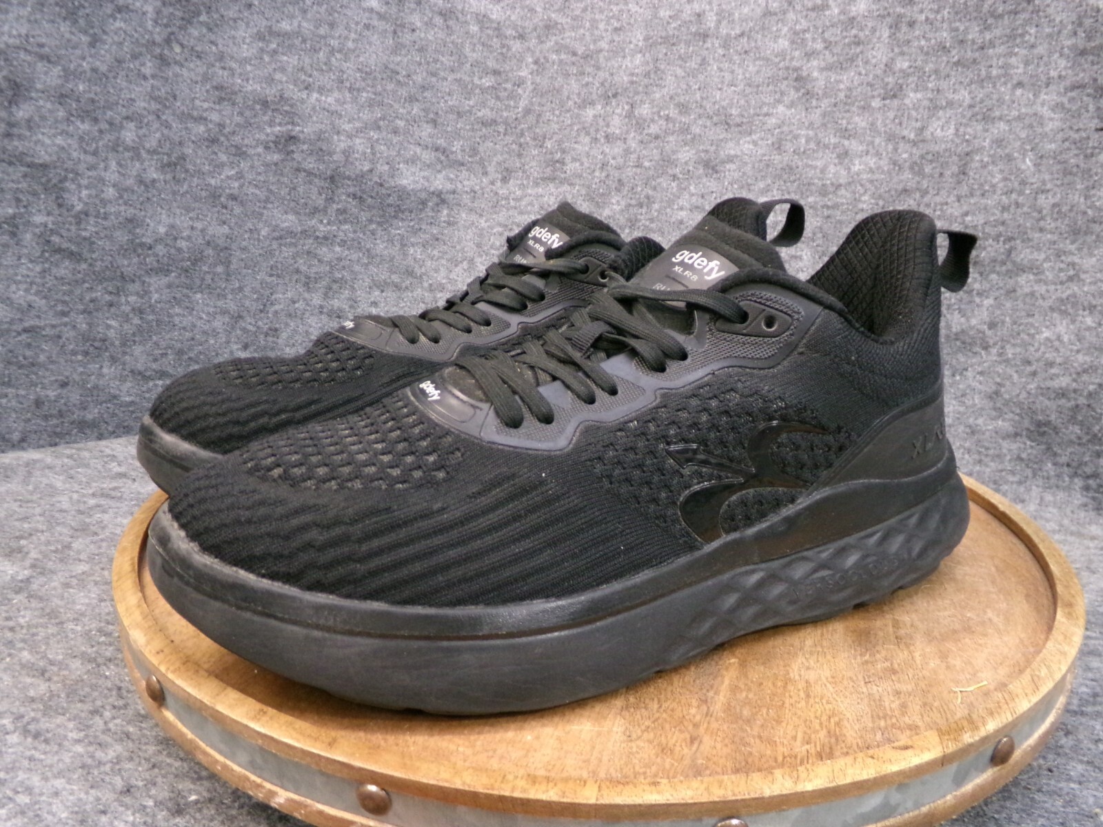 SAOLA Gdefy XLR8 scarpa da corsa uomo tripla nera atletica ammortizzata sneaker taglia 12 US