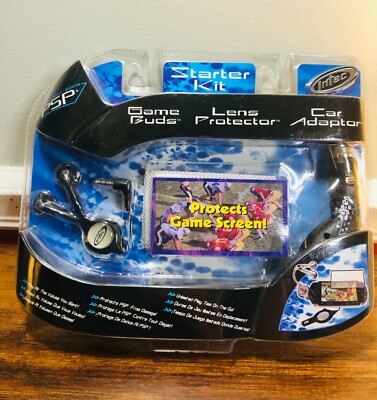Intec Sony PSP Starter Kit with Ear Buds/Lens Protector/Car Adapter - Brand New