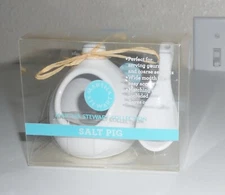 Martha Stewart Salt Pig Mini Serving Holder & Spoon for Gourmet & Coarse Salts