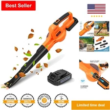 Cordless Leaf Blower - Lightweight & Powerful - Rechargeable Battery Operated