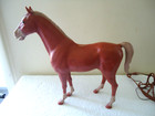 Vtg Marx Red Sorrel Wagon / Buckboard Horse With Wheels & Harness " Great Item " — photo 4